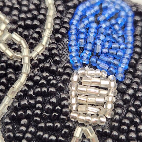 Inge Christopher Beaded Christmas Lights Purse Black Holiday Mini Bag Vintage - Picture 14 of 14